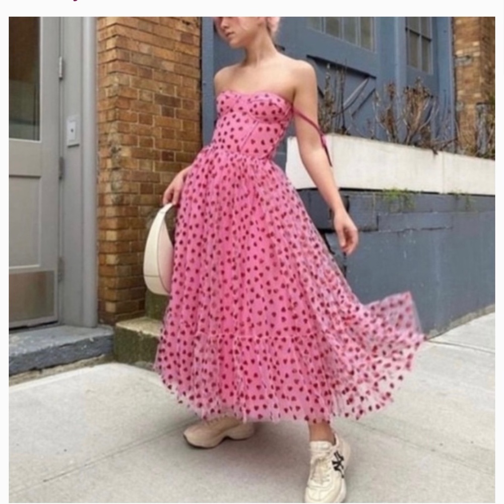 SOLD Betsey Johnson viral heart pattern tulle dress